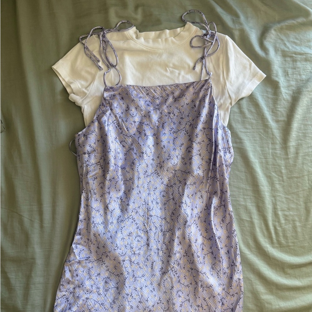 Zara Lavender Floral Mini Dress
